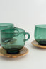 Tea Cups with Olivewood Saucer