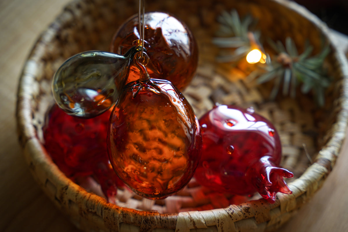 Orange Glass Ornament