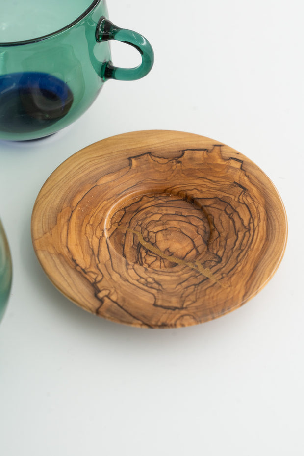 Tea Cups with Olivewood Saucer