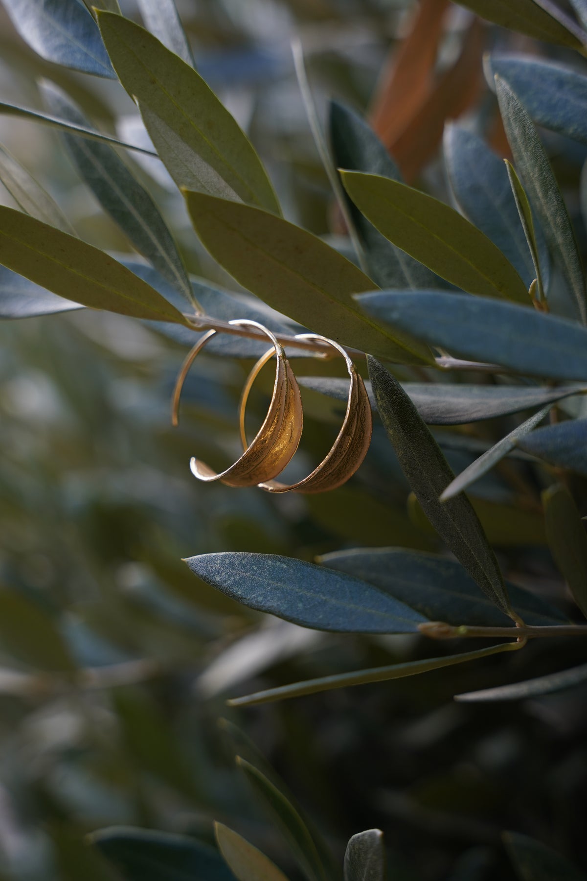 Leaf Hoop Earrings
