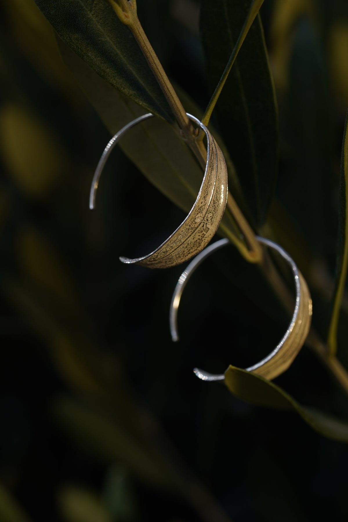 Leaf Hoop Earrings